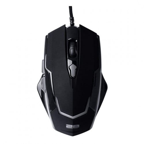 2B (MO846) wired Gaming Mouse 3200 DPI with Mouse Pad - Black ماوس