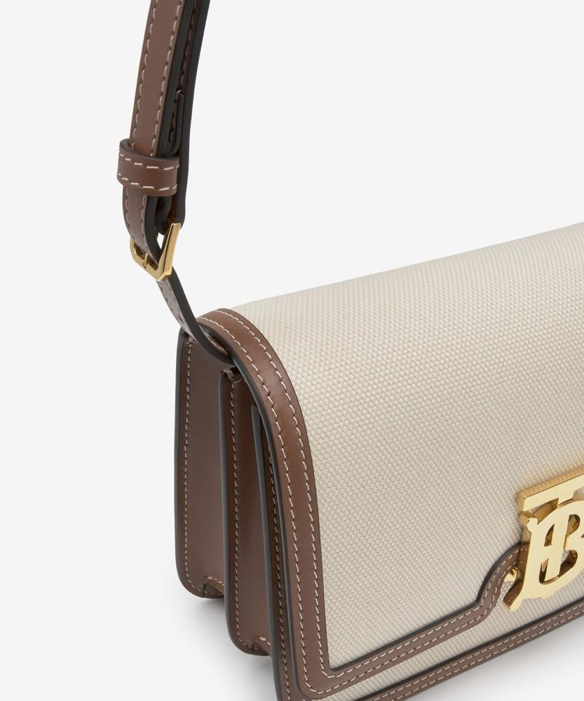 BURBERRY TB canvas and leather cross-body bag
