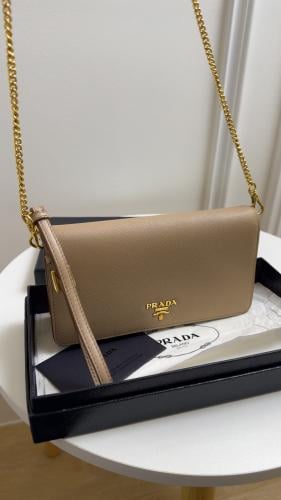 Prada Wallet on Chain Nude Colour