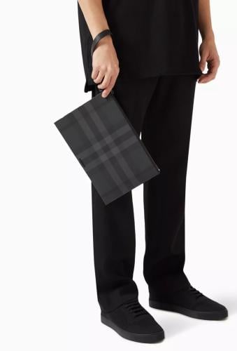 Burberry Large Zip Pouch in Cotton