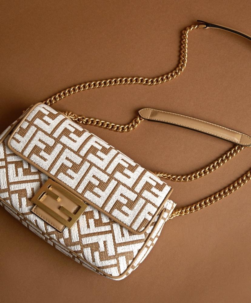 Fendi Baguette Chain Midi Shoulder Bag