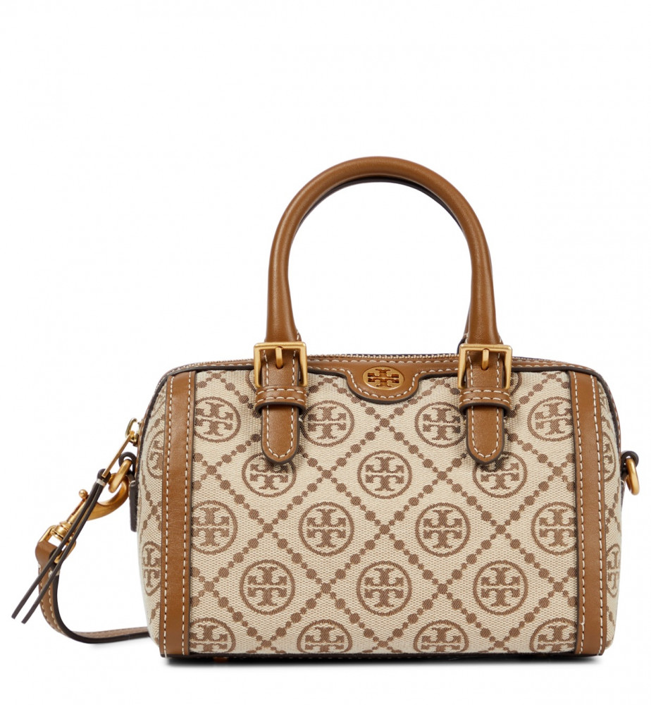 T Monogram Jacquard Barrel Bag