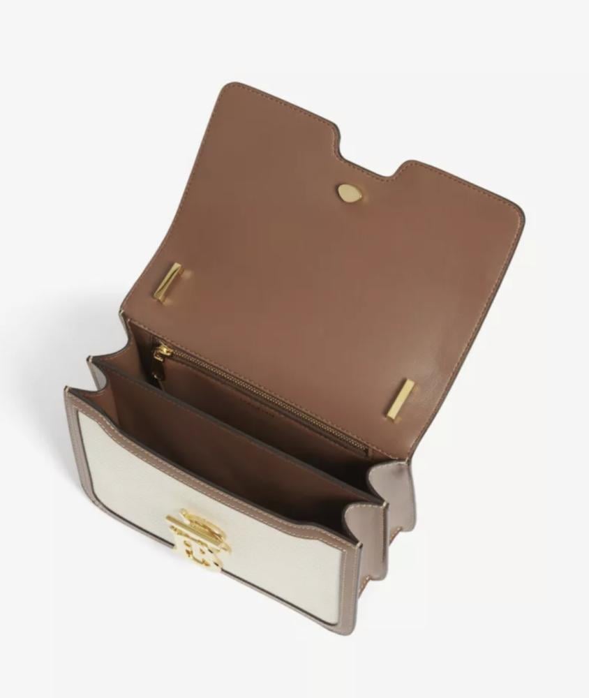 BURBERRY TB canvas and leather cross-body bag