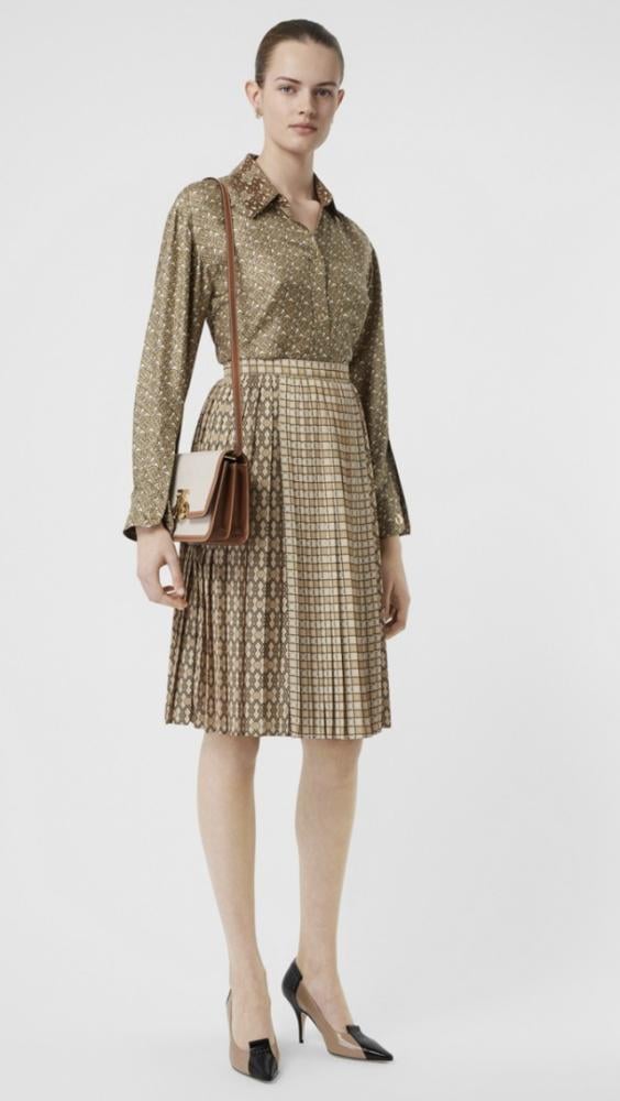 BURBERRY TB canvas and leather cross-body bag