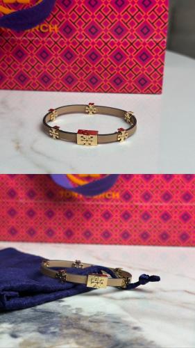 Tory Burch Leather Bracelet Brown