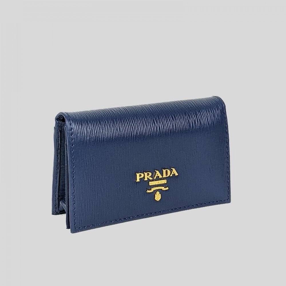 PRADA Vitello Move Leather Business Card Holder 