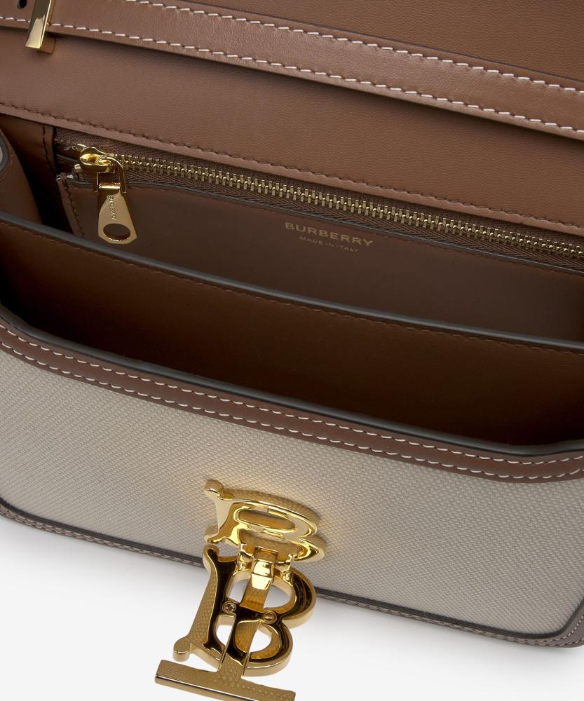 BURBERRY TB canvas and leather cross-body bag