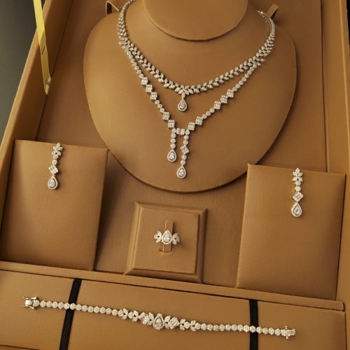 طقم مجوهرات زيركون عالي الجودة 212