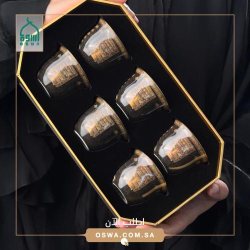 طقم قهوة بتصميم كسوة الكعبة