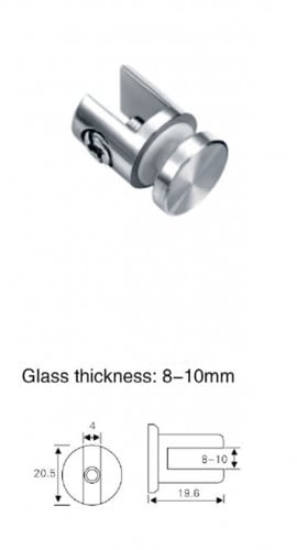 حامل زجاج لون كروم 10-8 ملي