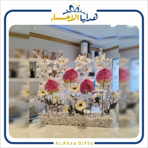 صينية اكريلك + تنسيق ورد