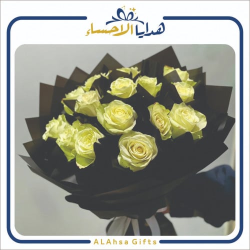 باقة ورد جوري ابيض