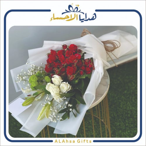 باقة ورد جوري احمر