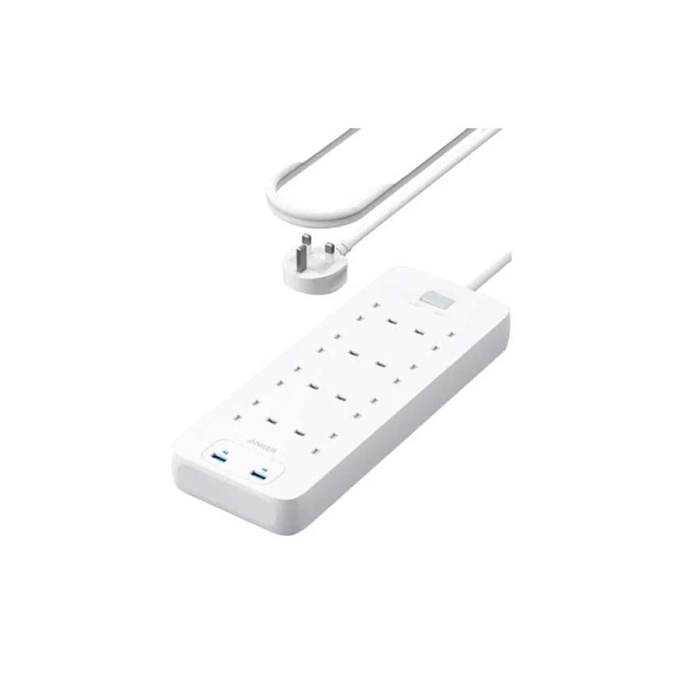 توصيلة كهربائية 1.8 متر 8 منافذ كهرباء مع 2 منفذ USB قابس تشغيل من انكر