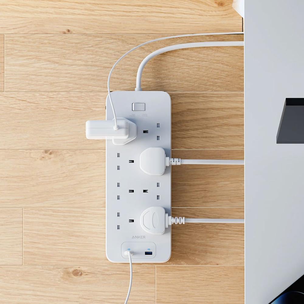 توصيلة كهربائية 1.8 متر 8 منافذ كهرباء مع 2 منفذ USB قابس تشغيل من انكر