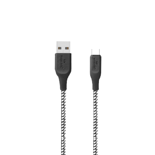 كيبل شحن تايب سي 2 متر USB قماش من موج ماكس