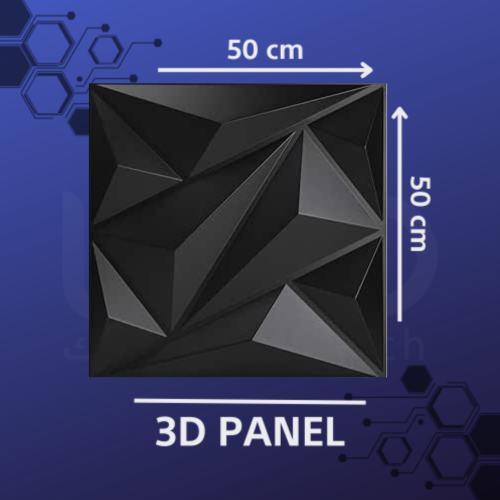 لوح واحد 3D دايموند اسود حجم كبير D137