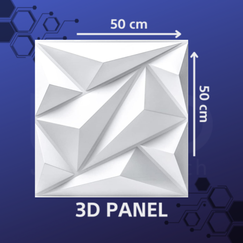 لوح واحد 3D دايموند ابيض حجم كبير D137