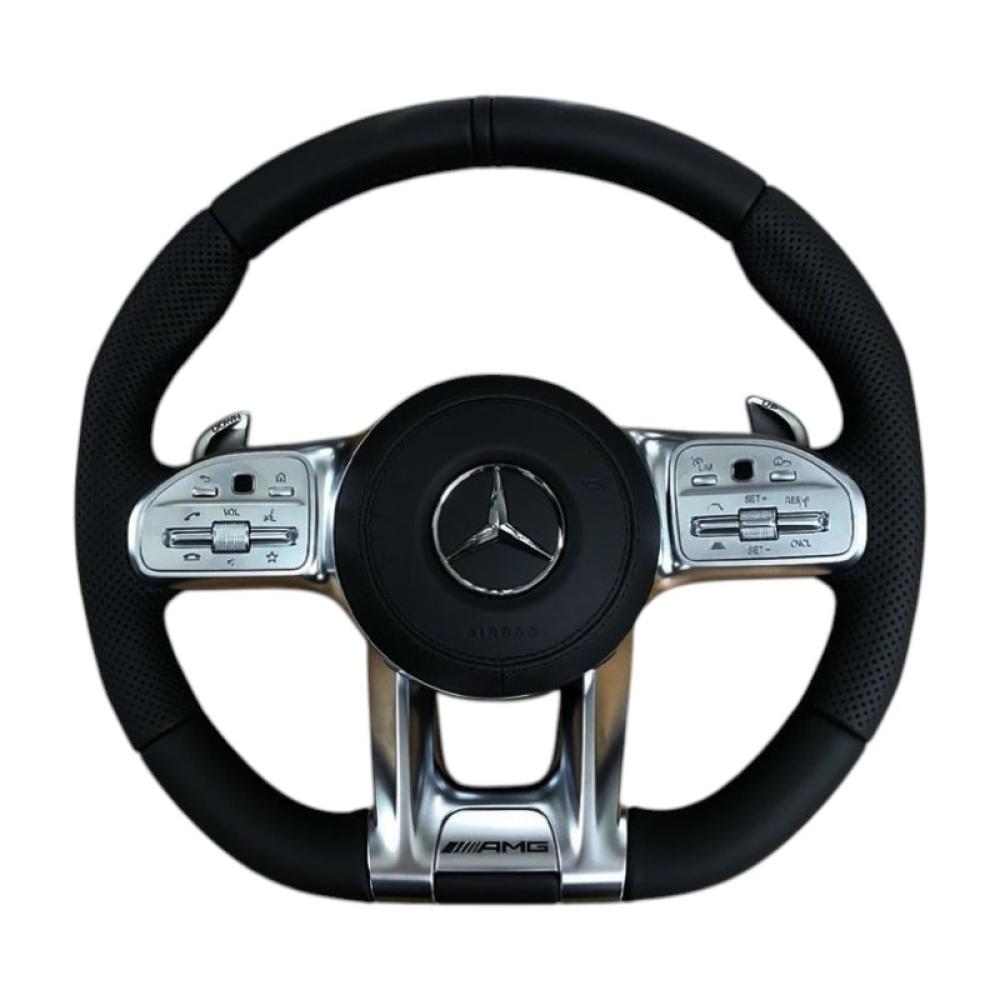 طارة مقود مرسيدس رياضية بتصميم AMG من الجلد الفاخر والكروم