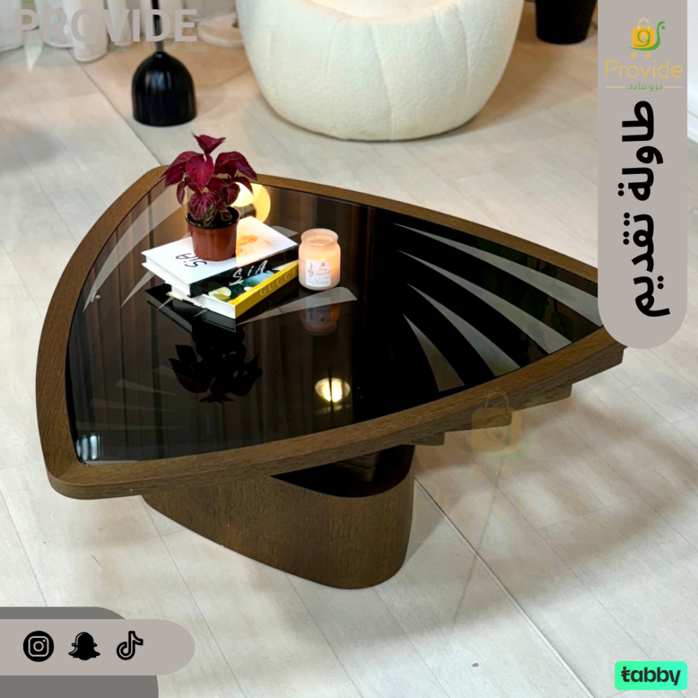 طاولة تقديم بسطح بديل الرخام بتصميم أنيق وفاخر