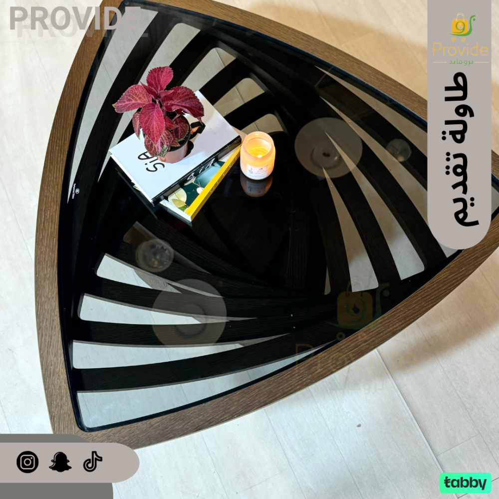 طاولة تقديم بسطح بديل الرخام بتصميم أنيق وفاخر