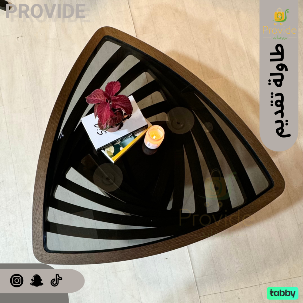 طاولة تقديم بسطح بديل الرخام بتصميم أنيق وفاخر