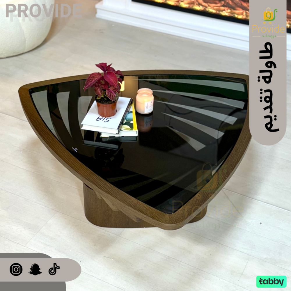 طاولة تقديم بسطح بديل الرخام بتصميم أنيق وفاخر
