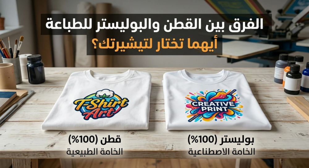 الفرق بين القطن والبوليستر للطباعة: أيهما تختار لتيشيرتك؟
