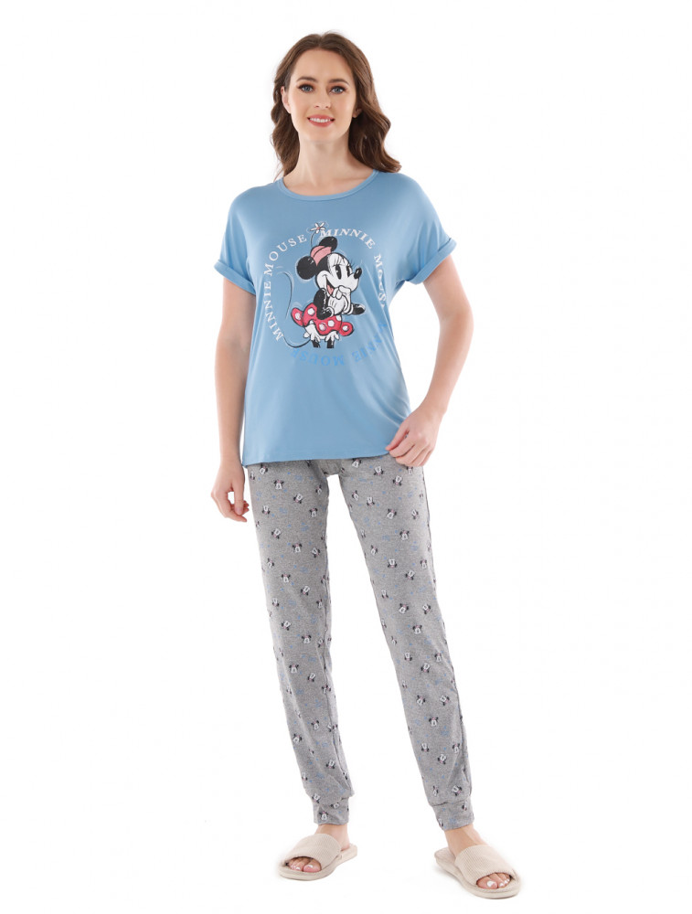 Women s pajama set with a graphic Mickey Mouse print Alharam Plaza