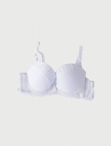 Women's double padded bra decorated with lace - الهرم بلازا Alharam Plaza