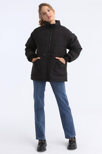 جاكيت بناتي بسحاب و ياقة عاليه و أكمام طويلة