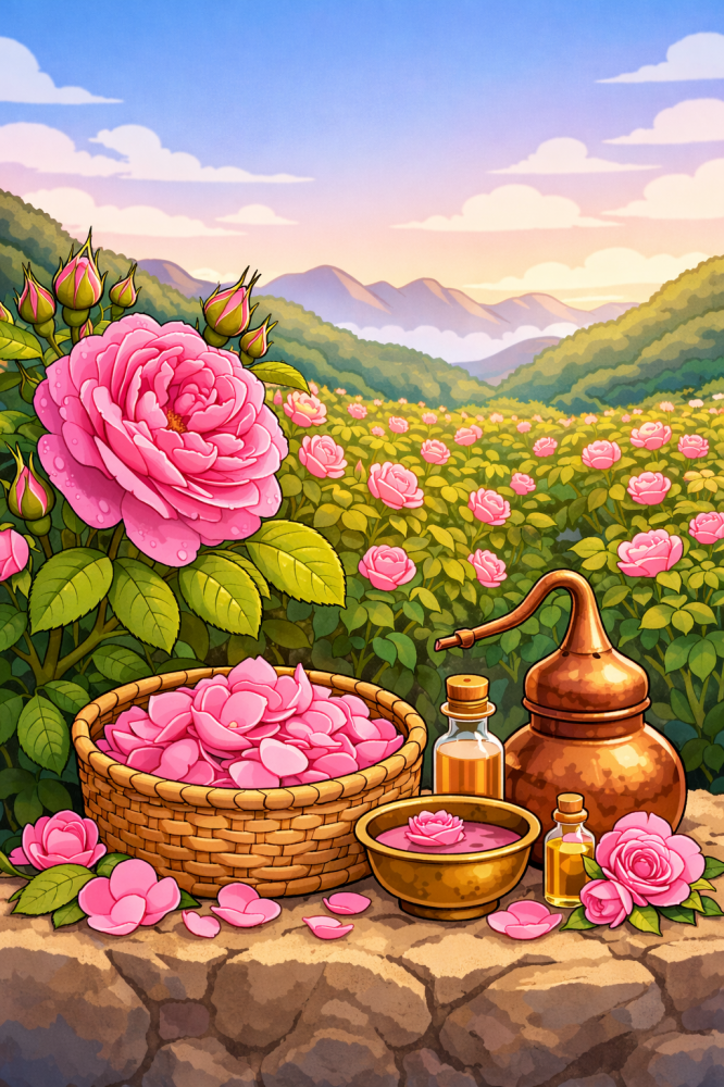 الورد الطائفي الفاخر عبق سعودي أصيل لا ينسى