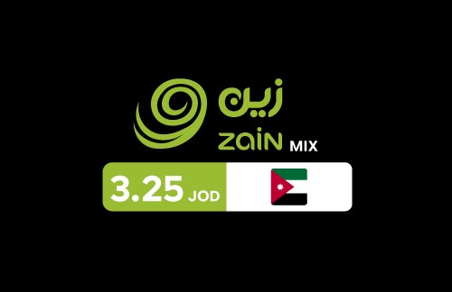 بطاقة زين ميكس 3.25 دينار أردني