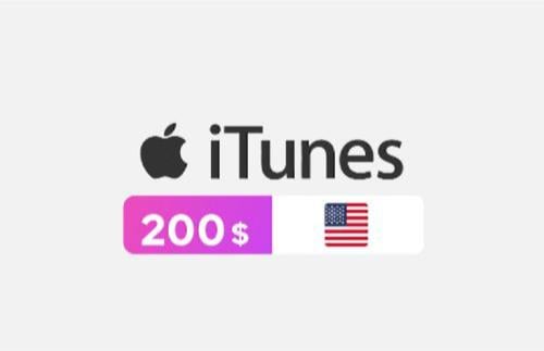 بطاقة آبل و ايتونز 200 دولار (المتجر الأمريكي)