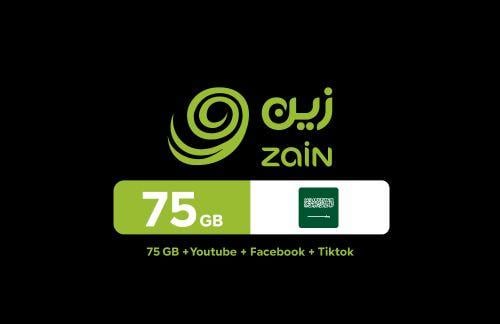 بطاقة زين لشحن الانترنت 75 جيجا + 75 جيجا يوتيوب و...