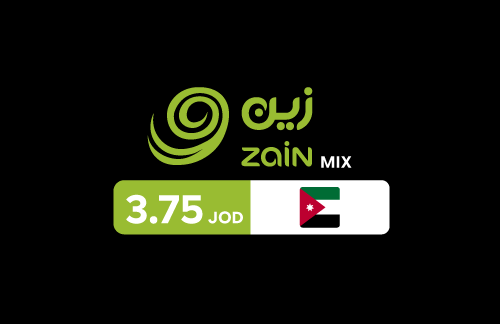 بطاقة زين ميكس 3.75 دينار أردني