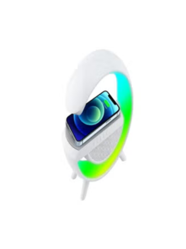 مكبر صوت بلوتوث LED مع شاحن لاسلكي واضاءة