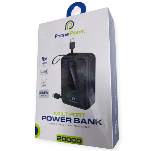 Phone planet multiport power bank 20000mAh with Ty...