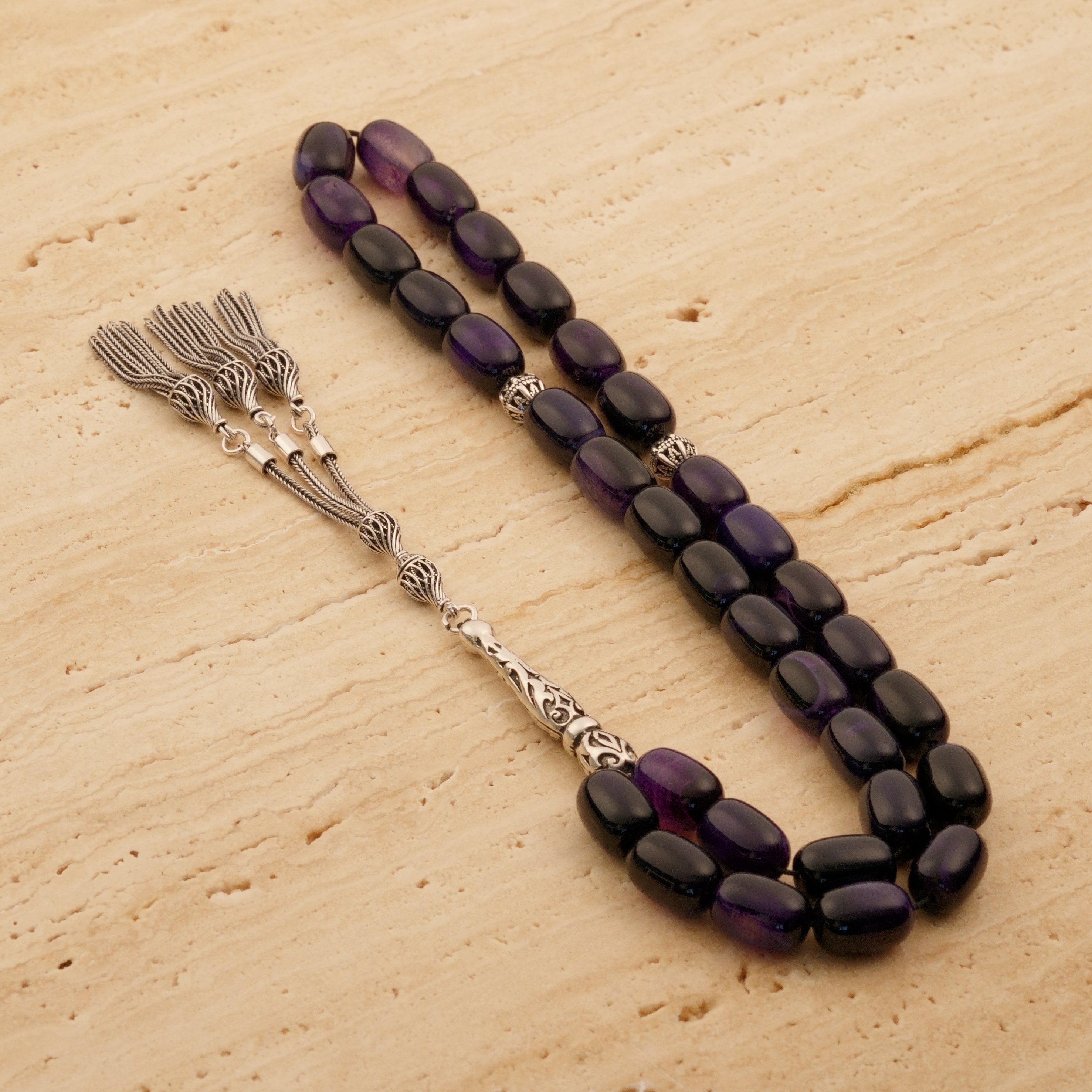 حجر الأميثيست بالفضة