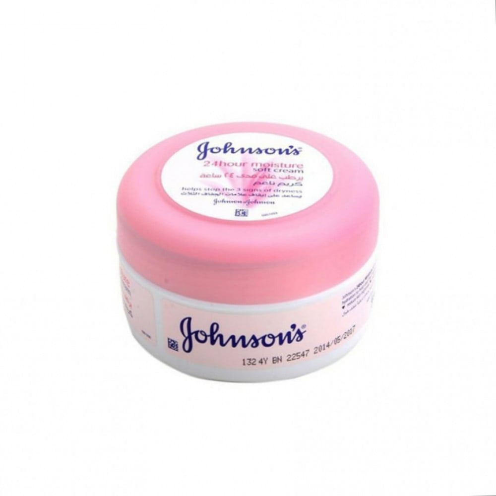 جونسون كريم مرطب ناعم 24 ساعة ترطيب يساعد على إيقاف علامات الجفاف الثلاث - 100 مل
