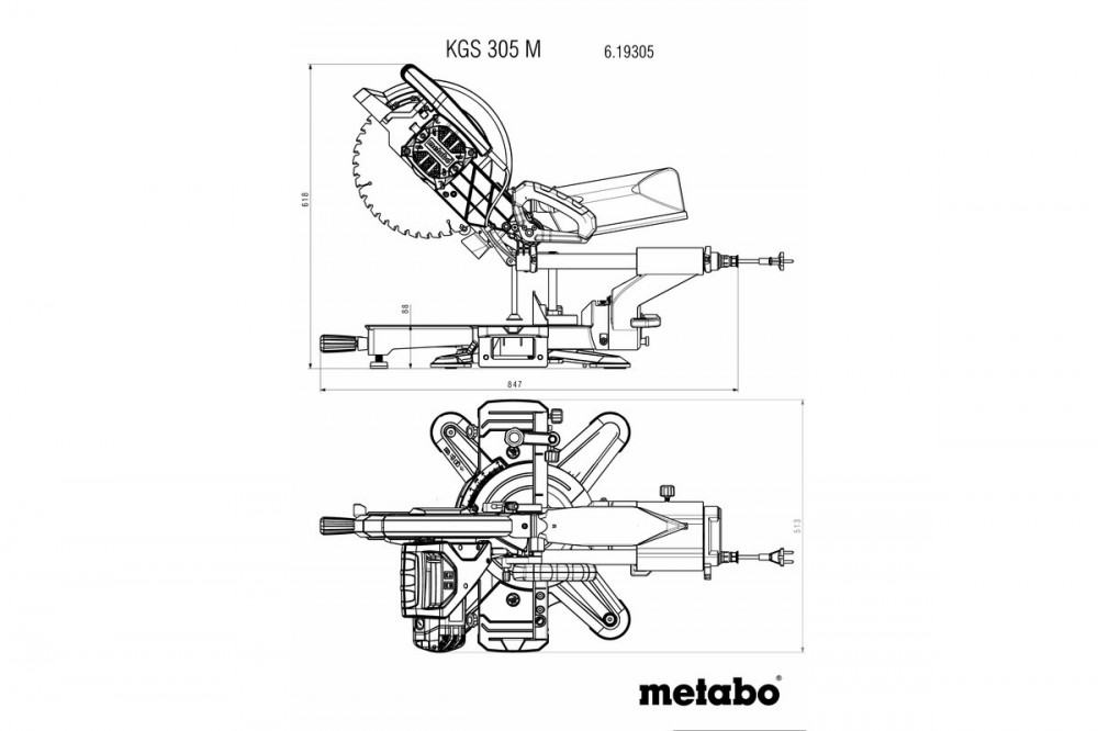 METABO - SLIDING MITRE SAW- KGS 305 M - مؤسسة الشامل الفريد للتجارة
