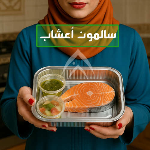 سالمون أعشاب