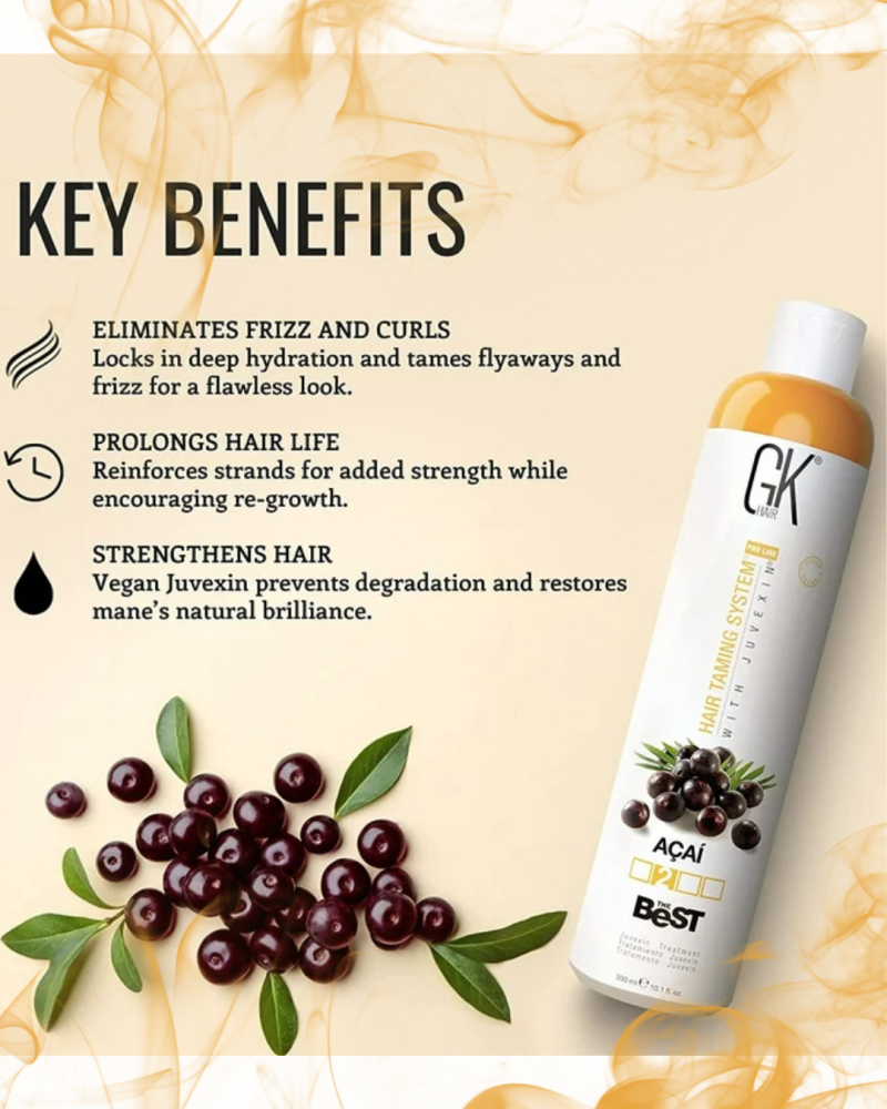 GK HAIR Global Keratin The Best ACAI Fl Oz/300ml) Smoothing