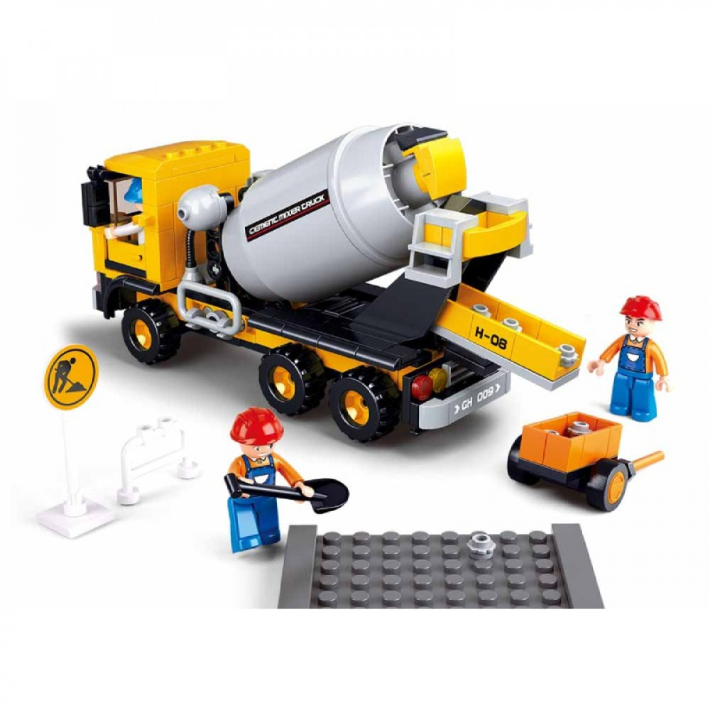 Sluban Construction Cement Mixer Truck Building Brick Kits (296