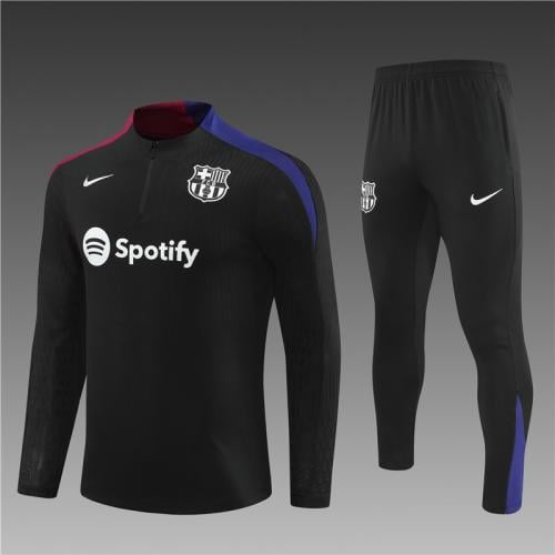 طقم برشلونة تمارين شتوي نص سحاب 2025-2024