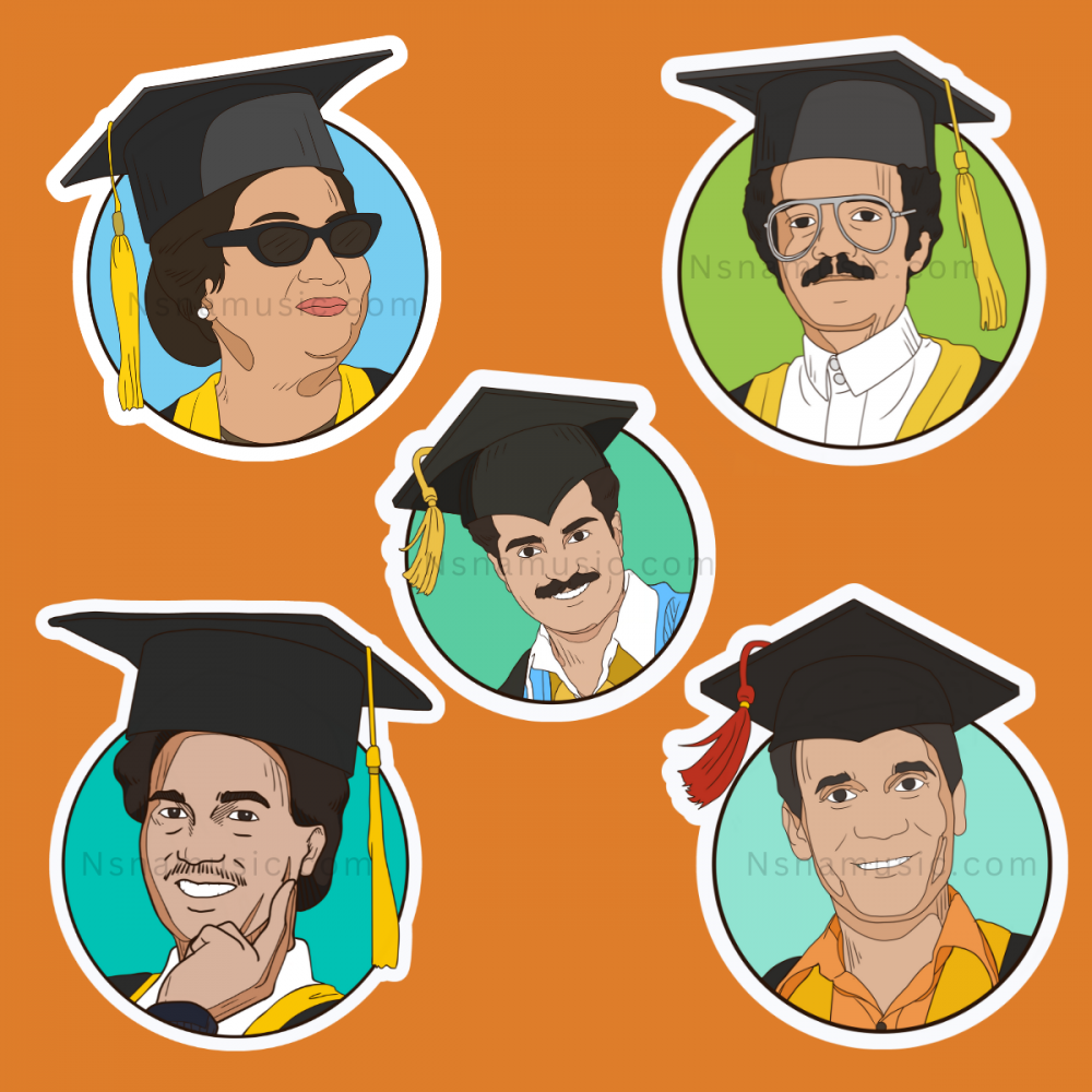 مجموعة ستيكرات التخرج