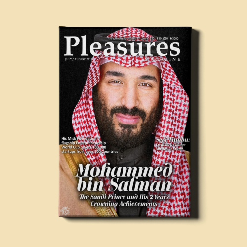 لوحة | غلاف مجلة Pleasuers محمد بن سلمان عبدالعزيز...