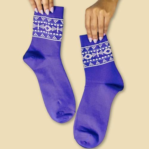 شراب ‏Socks | نقش خزامى