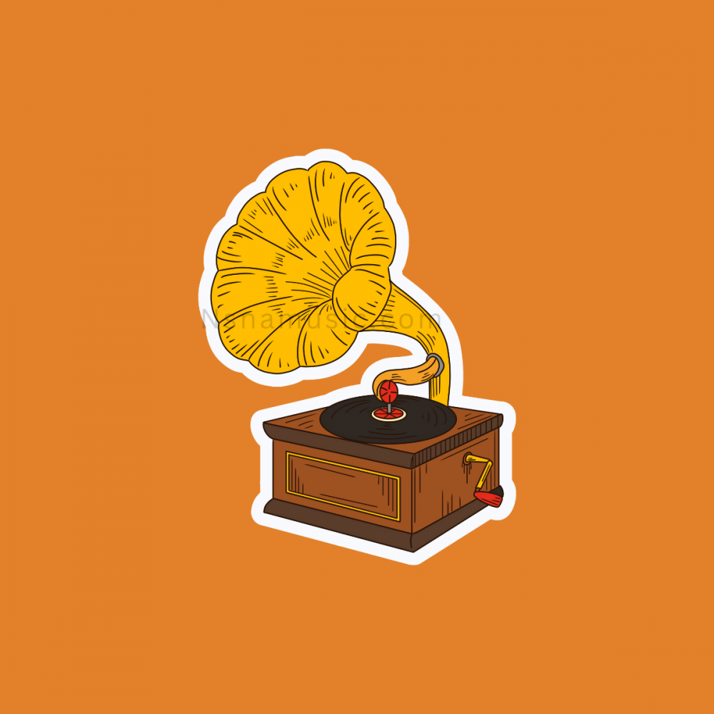 ستيكر قرامافون كلاسيكي