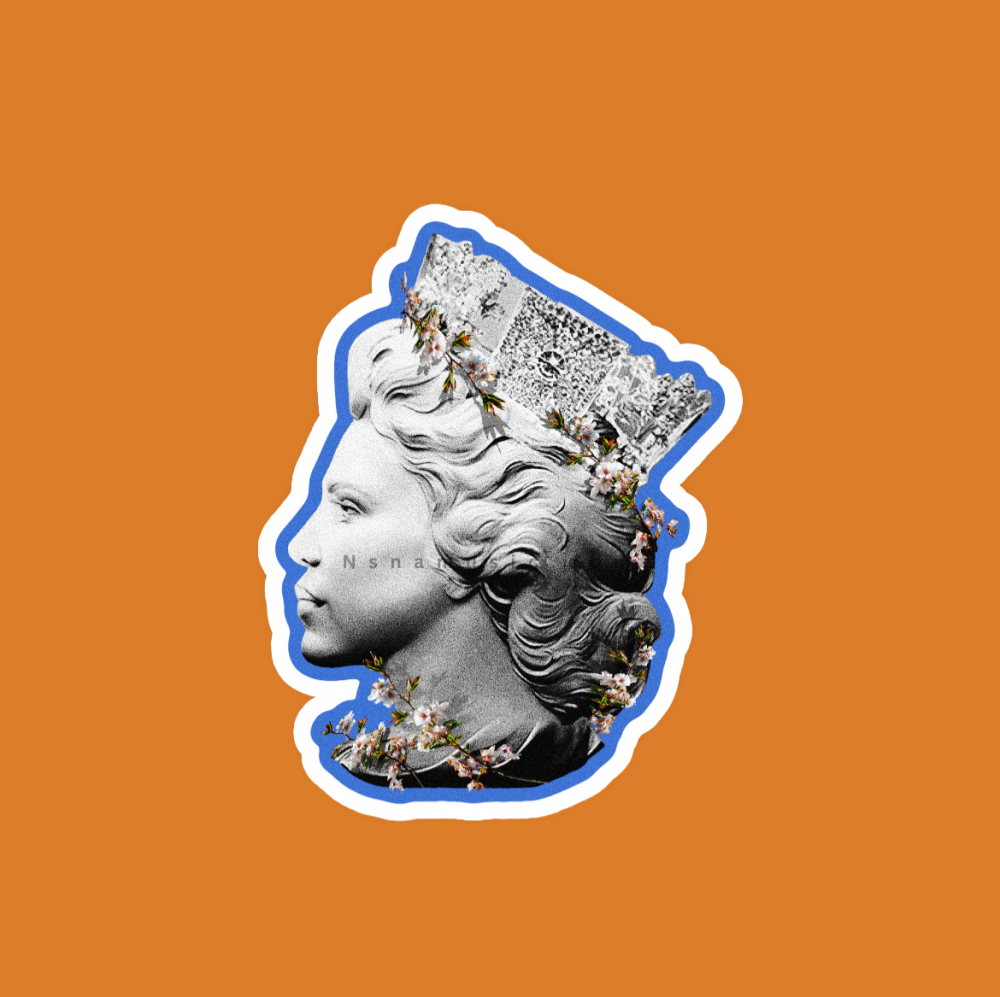 ستيكر الملكة أحلام فضي